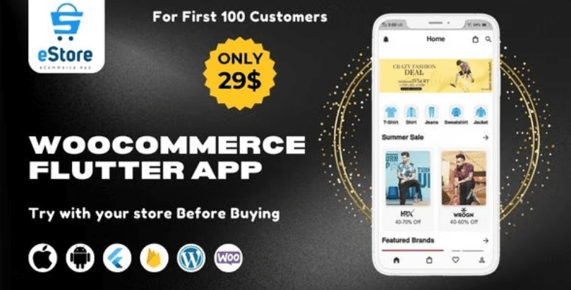 eStore v1.1 Build a Flutter eCommerce Mobile App for Android and iOS from WordPress WooCommerce Store