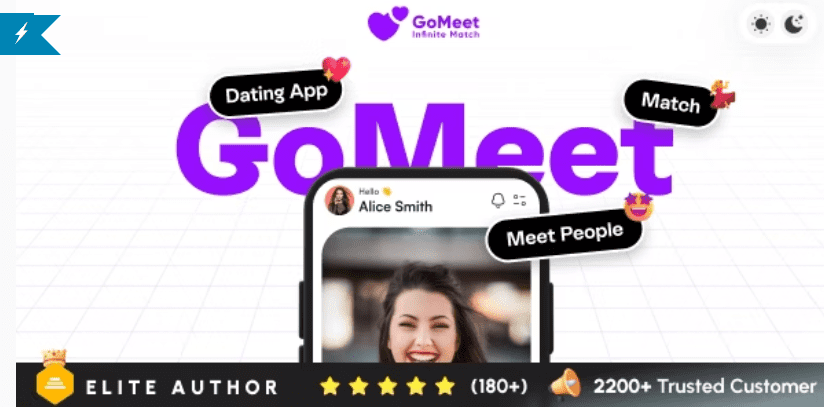 GoMeet v1.1 Complete Social Dating Mobile App | Online Dating | Match, Chat & Video Dating | Dating App