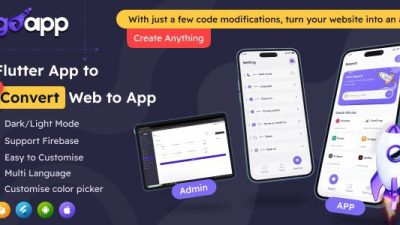 GoApp for Web to App Convertor Flutter + Admin Panel源码下载