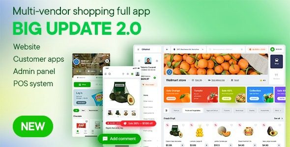 Sundaymart (v23.0) Multi Vendor Flutter + PHP Laravel Admin Panel