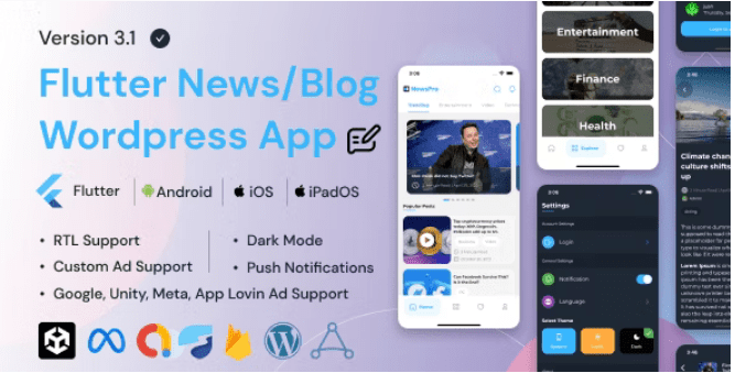 NewsPro v3.5.0 Flutter News App For WordPress