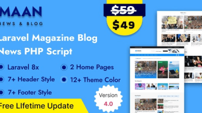 Maan (v4.0) News Laravel Magazine Blog & News PHP Script