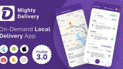 MightyDelivery v19.0 On Demand Local Delivery System Flutter App | Courier Company | Courier App