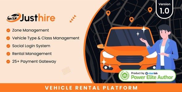 Justhire v1.0 Vehicle Rental Platform