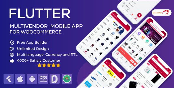 Flutter Multivendor Mobile app for WooCommerce源码下载