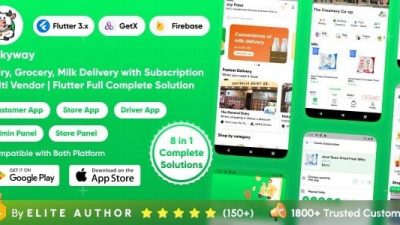 Milkyway v1.1 Multi-Vendor Milk Subscription App | Daily Milk & Grocery Delivery App | Full Solution