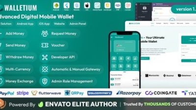 Walletium v1.0.0 Digital Wallet and Payment Gateway Full Solution