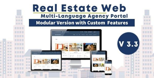 Real Estate Web v3.7 with Agency Portal and Multi-Language Management System