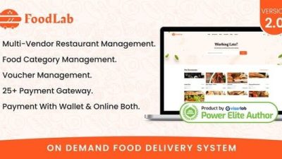 FoodLab v2.0 On demand Food Delivery System (Activated)