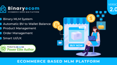 BinaryEcom v2.0 Ecommerce Based MLM Platform [Activated]