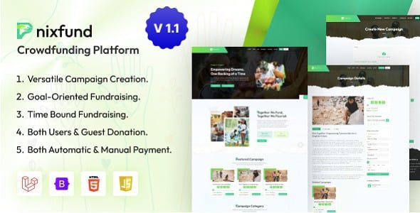 PnixFund v1.1 Crowdfunding Platform