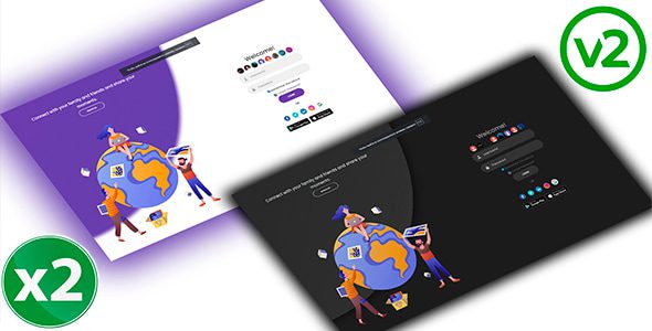 Premium Welcome Page for WoWonder主题下载