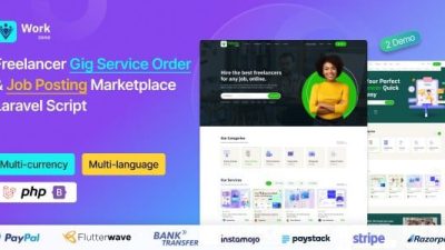Workzone v3.0.0 Freelancer Marketplace for Gig Service Order & Job Posting Laravel Script
