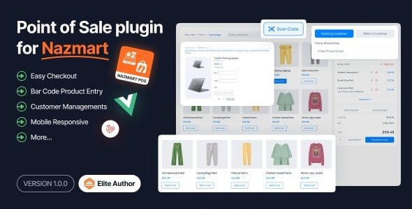 POS (Point Of Sales) Plugin v1.2.2 Nazmart Multi-Tenancy eCommerce Platform (SAAS)