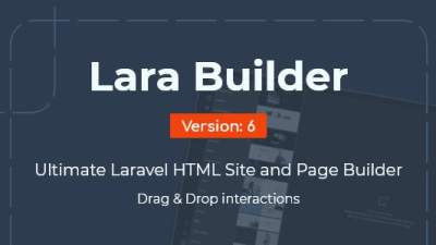 LaraBuilder v6.6 HTML website builder in Laravel