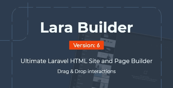 LaraBuilder v6.6 HTML website builder in Laravel