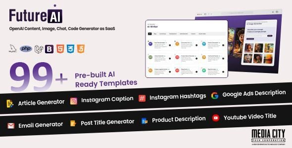 FutureAi v2.0 OpenAI Content, Image, Chat, Code Generator as SaaS [Activated]