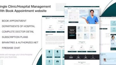 Single Clinic v1.2 Hospital Management With Book Appointment website