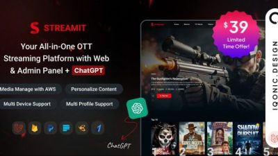 Streamit Laravel v1.2.2 – Movie, TV Show, Video Streaming Platform With Laravel with ChatGPT