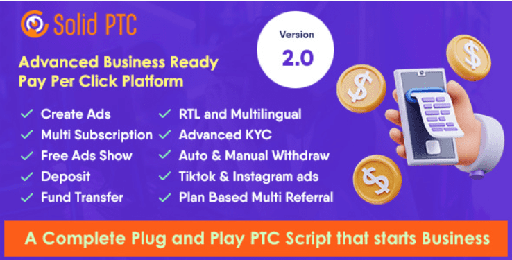 Solid PTC v2.0 – Advanced Pay Per Click Platform [Activated]
