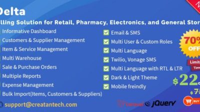 Delta v1.4 – Invoicing, POS, Billing & Inventory Management System with GST & CRM