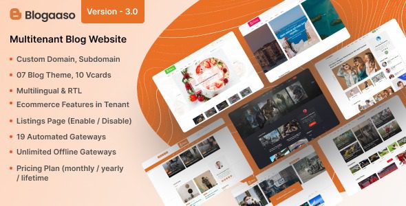 Blogaaso v3.0 - Blog Website SAAS (Multitenancy) [Activated]