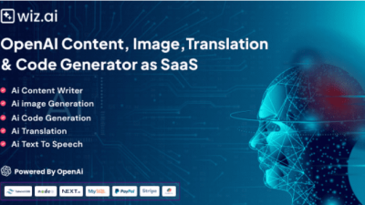 WizAI v1.5 – OpenAI Content, Image, Translation, ChatBot, and Speech to Text Generator SaaS Platform