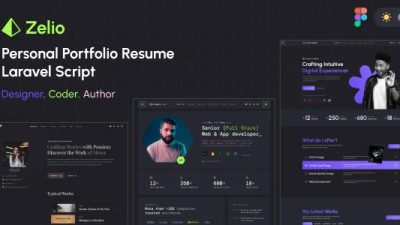 Zelio v1.1.0 - Personal Portfolio Resume Laravel Script [Activated]