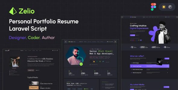 Zelio v1.1.0 - Personal Portfolio Resume Laravel Script [Activated]