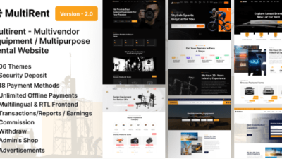 Multirent v2.0 Multivendor Equipment / Multipurpose Rental Website [Activated]