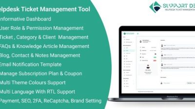 Support Desk SaaS v1.5 - Helpdesk Ticket Management Tool