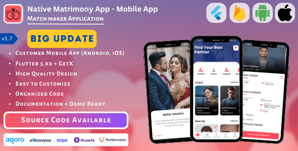 Native Matrimony App 源码下载