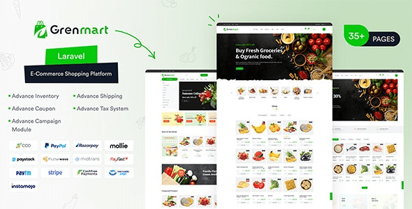 Grenmart (v1.3.0) Organic & Grocery Laravel eCommerce
