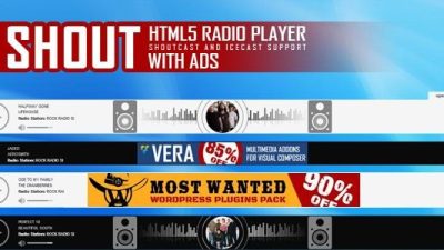 SHOUT (v3.2.2.1) HTML5 Radio Player With Ads - ShoutCast and IceCast Support