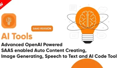 AI Tools v1.1.8 - Advanced Automatic Content, Image, Speech to Text, Code Generating Tool | SAAS | PHP
