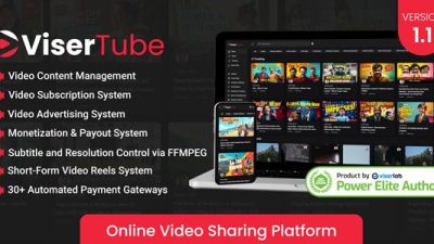 ViserTube v1.5 Online Video Sharing Platform [Activated]