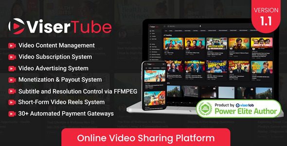 ViserTube v1.5 Online Video Sharing Platform [Activated]