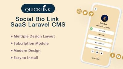 QuickBioLink (SAAS) v3.1 - Bio Link SaaS for Creators, Influencers and Businesses [Activated]
