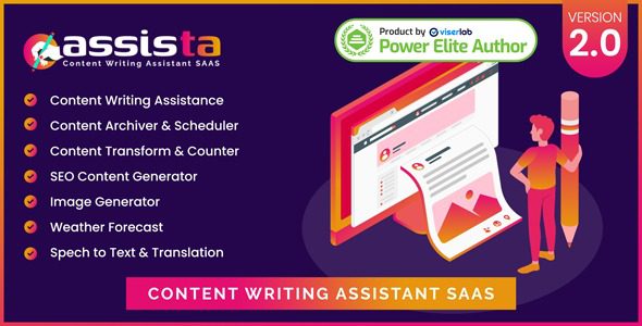 Assista v2.0 - Content Writing Assistant as SAAS [Activated]