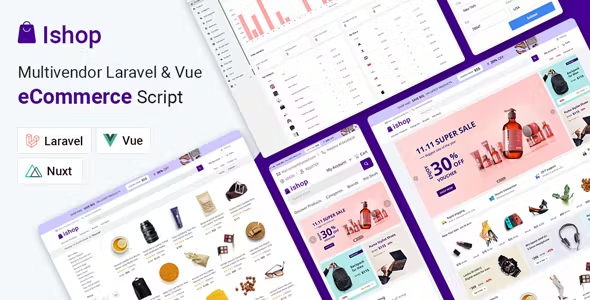 Ishop v4.0.4 Multivendor Laravel & Vue eCommerce CMS (Activated)