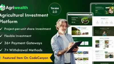 AgriWealth v2.1 Agricultural HYIP Investment and Ecommerce Solution