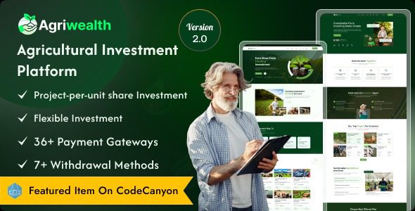 AgriWealth v2.1 Agricultural HYIP Investment and Ecommerce Solution