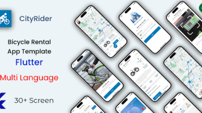 Bicycle Rental App Template in Flutter源码下载