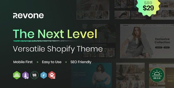 Revone v1.0.0 - Next Level Versatile Shopify Theme
