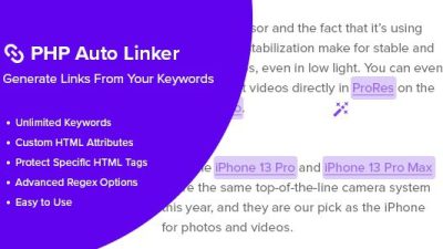 PHP Auto Linker - Advanced Keyword Linking v1.05