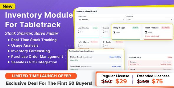 Inventory Module for Tabletrack v1.0.60