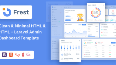 Frest v5.1.0 HTML & Laravel Bootstrap Admin Dashboard Template