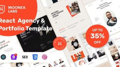 Moonex (v1.3) React Agency & Portfolio Template