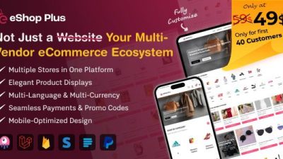 eShop Plus v1.0 Multi Vendor eCommerce, Multi Module Website in Laravel [Activated]