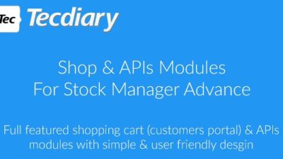 Shop (Shopping Cart) & APIs Modules for Stock Manager Advance 4.0.0-beta.1